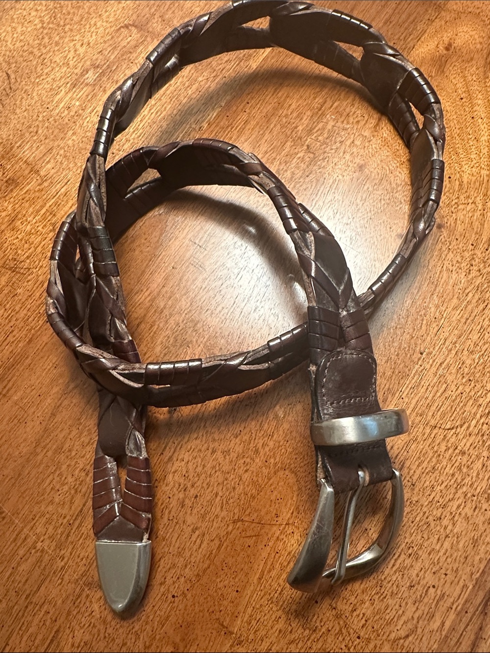 Unisex  Braided Leather Belt
